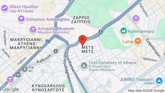 Apartments for rent i Athens Neos Kosmos - kort over placeringen