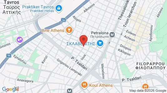 Apartments for rent i Moschato-Tavros - kort over placeringen