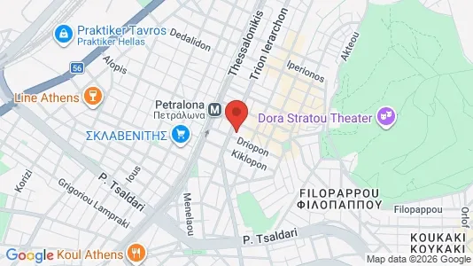 Apartments for rent i Athens Ano Petralona - kort over placeringen