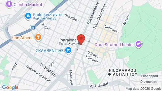 Apartments for rent i Athens Ano Petralona - kort over placeringen