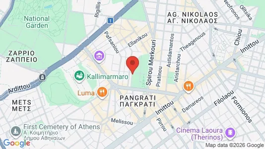 Apartments for rent i Athens Pagrati - kort over placeringen