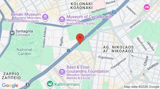 Apartments for rent i Athens Pagrati - kort over placeringen