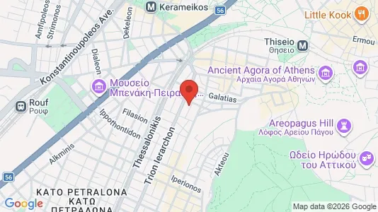 Apartments for rent i Athens Ano Petralona - kort over placeringen