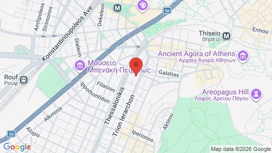 Apartments for rent i Athens Ano Petralona - kort over placeringen