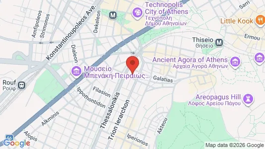 Apartments for rent i Athens Ano Petralona - kort over placeringen