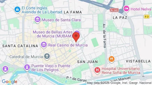 Rooms for rent i Murcia - kort over placeringen