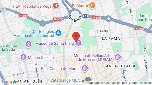 Apartments for rent i Murcia - kort over placeringen