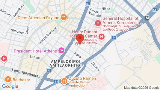 Apartments for rent i Athens Ampelokipoi - kort over placeringen