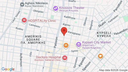 Apartments for rent i Athens Agios Nikolaos - kort over placeringen
