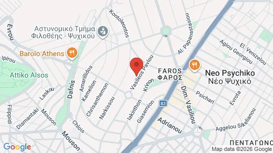 Apartments for rent i Filothei-Psychiko - kort over placeringen