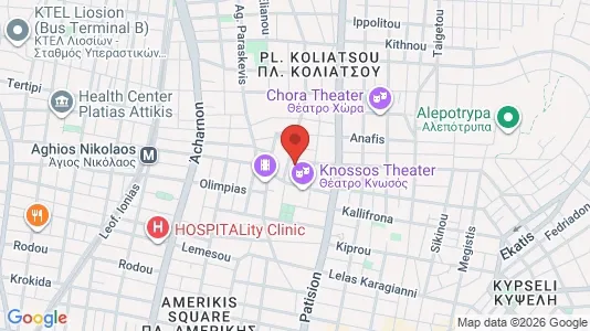Apartments for rent i Athens Agios Nikolaos - kort over placeringen
