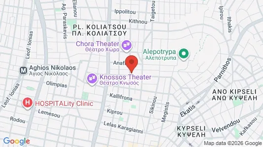 Apartments for rent i Athens Agios Nikolaos - kort over placeringen