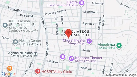 Apartments for rent i Athens Agios Nikolaos - kort over placeringen