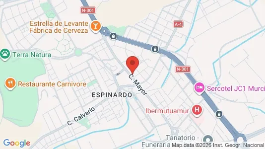 Apartments for rent i Murcia - kort over placeringen