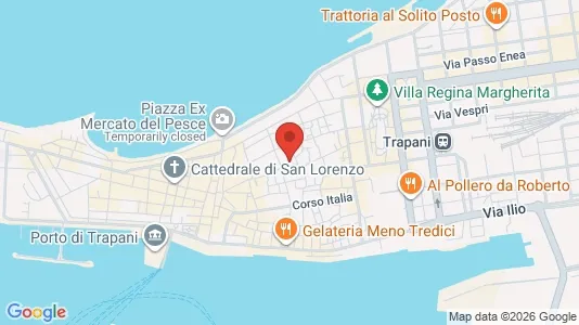 Apartments for rent i Trapani - kort over placeringen