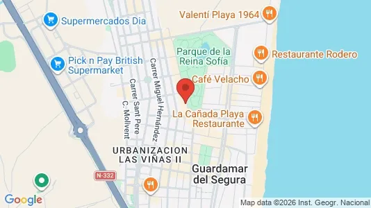 Apartments for rent i Guardamar del Segura - kort over placeringen