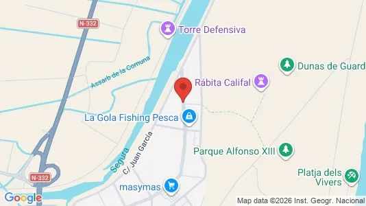 Apartments for rent i Guardamar del Segura - kort over placeringen