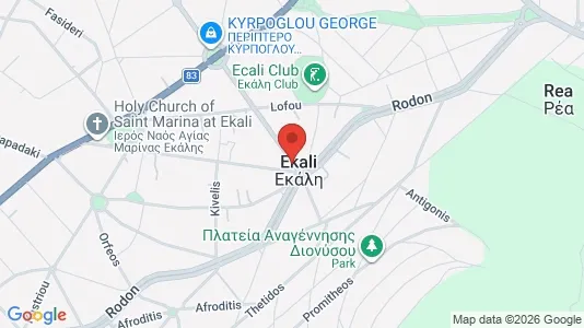 Apartments for rent i Dionysos - kort over placeringen