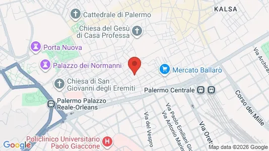 Apartments for rent i Palermo - kort over placeringen