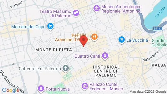 Apartments for rent i Palermo - kort over placeringen