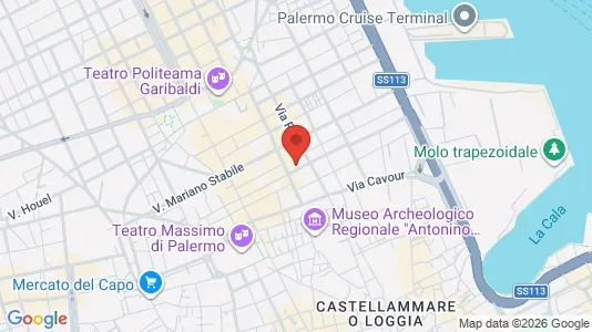 Apartments for rent i Palermo - kort over placeringen