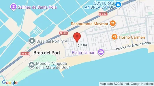 Apartments for rent i Santa Pola - kort over placeringen