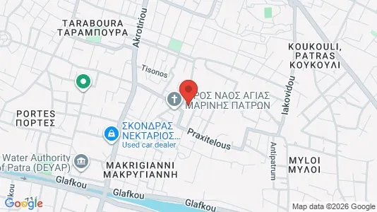 Apartments for rent i Patras - kort over placeringen