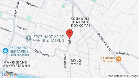 Apartments for rent i Patras - kort over placeringen
