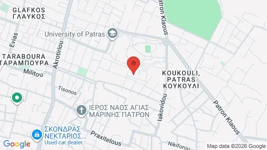 Apartments for rent i Patras - kort over placeringen