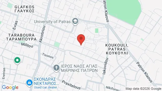 Apartments for rent i Patras - kort over placeringen
