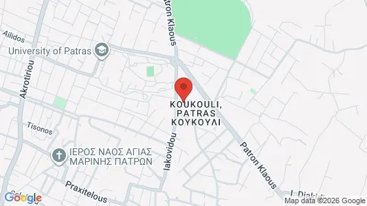 Apartments for rent i Patras - kort over placeringen