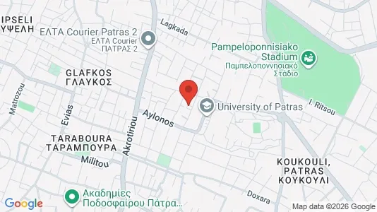 Apartments for rent i Patras - kort over placeringen