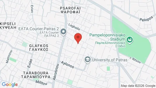 Apartments for rent i Patras - kort over placeringen