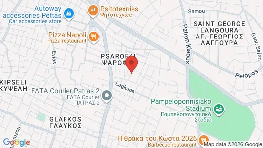 Apartments for rent i Patras - kort over placeringen