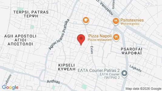 Apartments for rent i Patras - kort over placeringen