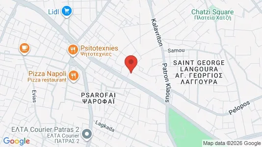Apartments for rent i Patras - kort over placeringen