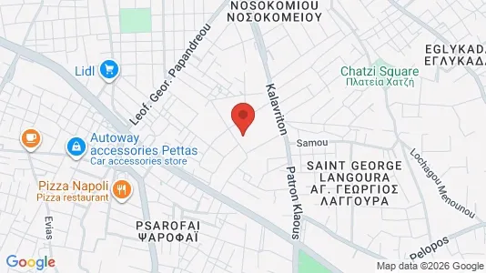 Apartments for rent i Patras - kort over placeringen