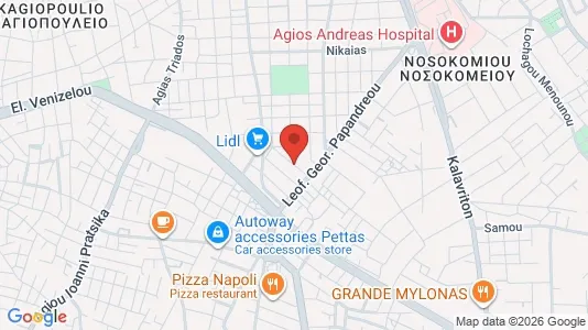 Apartments for rent i Patras - kort over placeringen