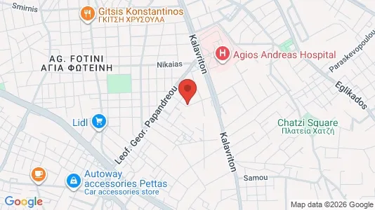 Apartments for rent i Patras - kort over placeringen
