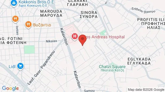 Apartments for rent i Patras - kort over placeringen
