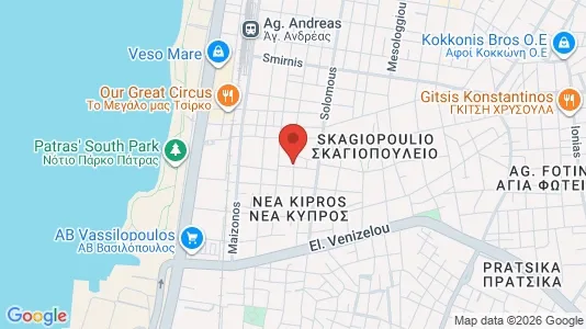 Apartments for rent i Patras - kort over placeringen