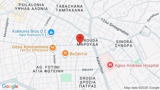 Apartments for rent i Patras - kort over placeringen