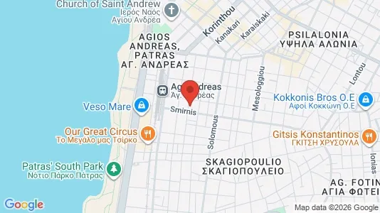 Apartments for rent i Patras - kort over placeringen