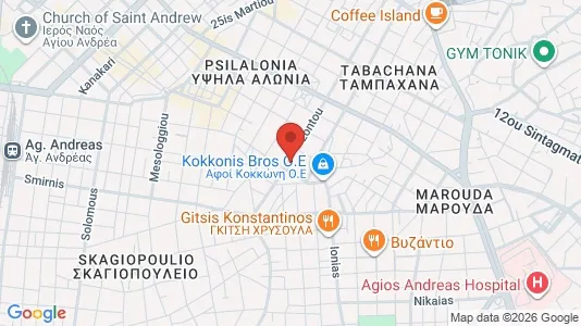 Apartments for rent i Patras - kort over placeringen