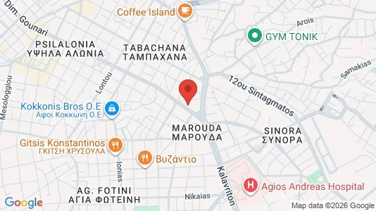 Apartments for rent i Patras - kort over placeringen