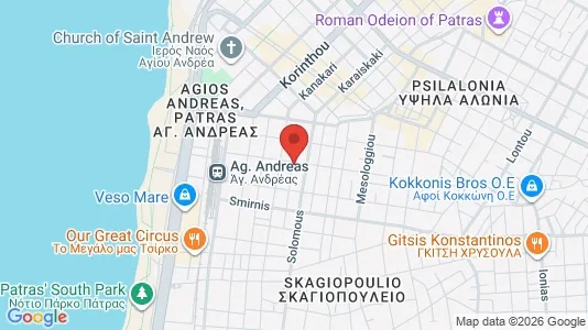 Apartments for rent i Patras - kort over placeringen