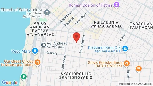 Apartments for rent i Patras - kort over placeringen