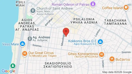 Apartments for rent i Patras - kort over placeringen