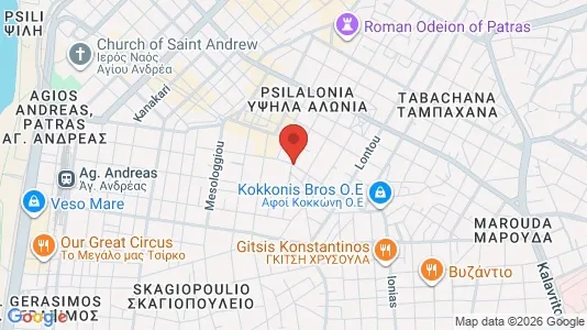 Apartments for rent i Patras - kort over placeringen