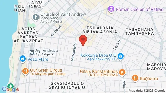 Apartments for rent i Patras - kort over placeringen